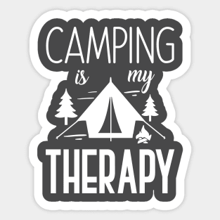 Camping is my Therapy Sticker